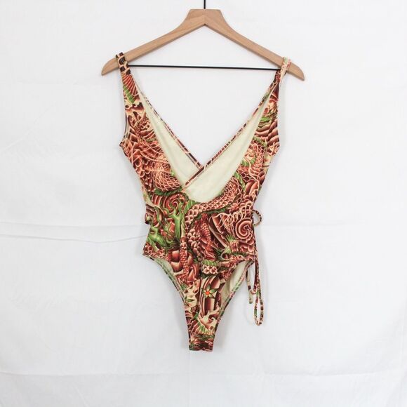 Vintage Jean Paul Gaultier x Target Japanese Koi Fish Tattoo Swimsuit XS - Picture 3 of 4